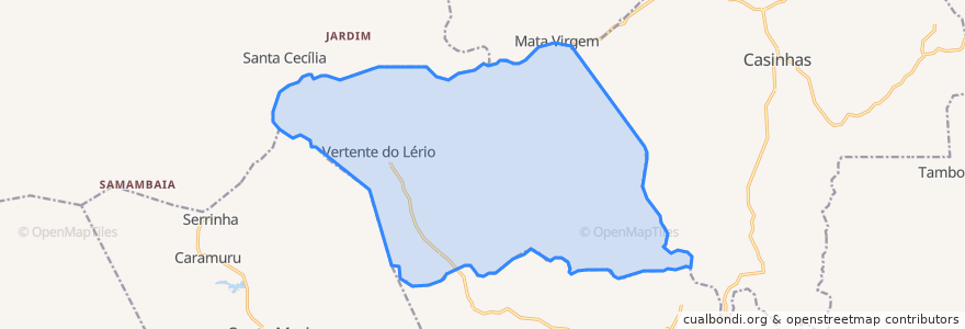 Mapa de ubicacion de Vertente do Lério.