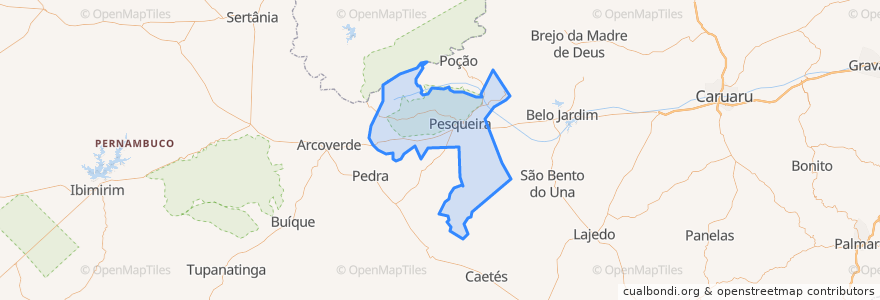 Mapa de ubicacion de Pesqueira.