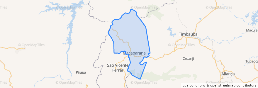 Mapa de ubicacion de Macaparana.