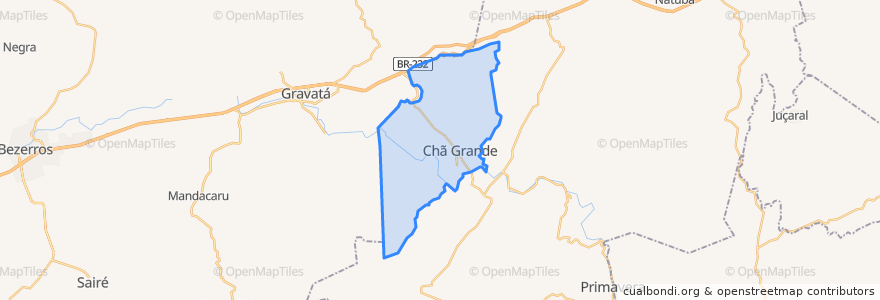 Mapa de ubicacion de Chã Grande.