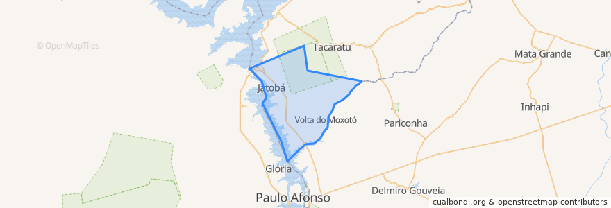 Mapa de ubicacion de Jatobá.