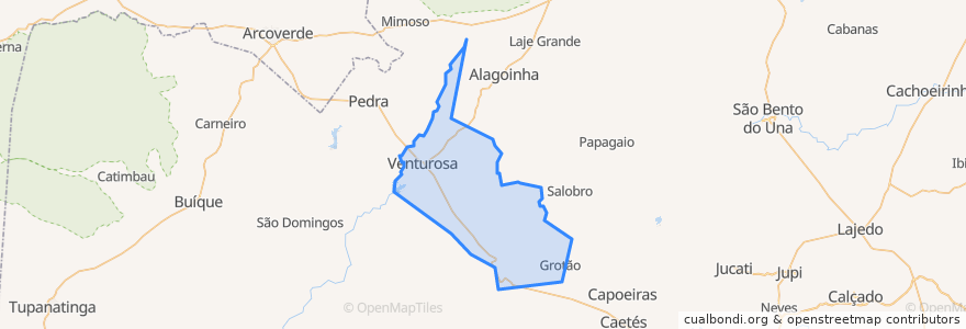 Mapa de ubicacion de Venturosa.