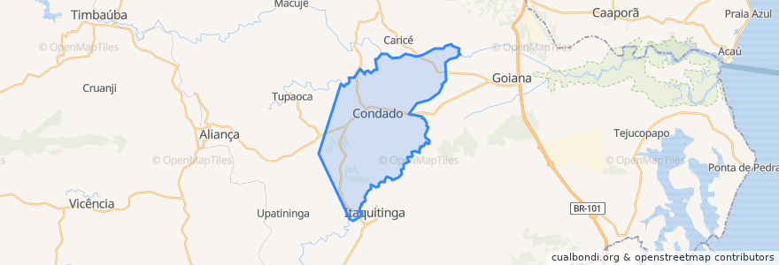 Mapa de ubicacion de Condado.