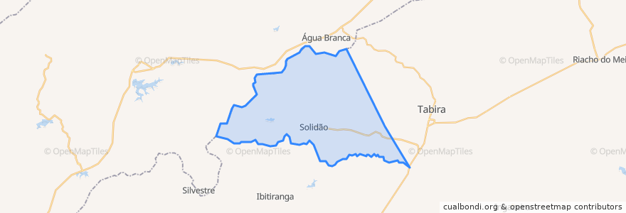 Mapa de ubicacion de Solidão.