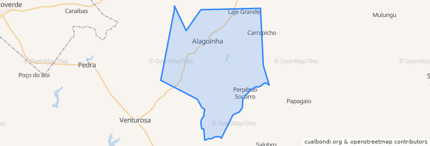 Mapa de ubicacion de Alagoinha.