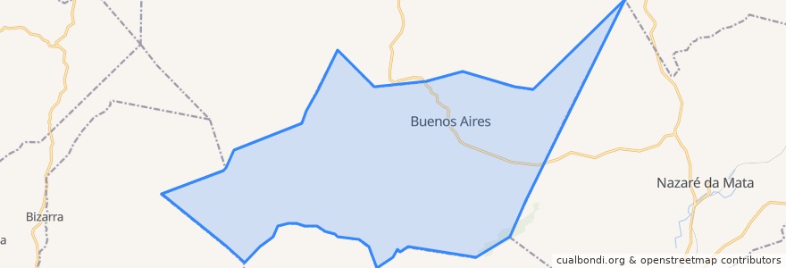 Mapa de ubicacion de Buenos Aires.