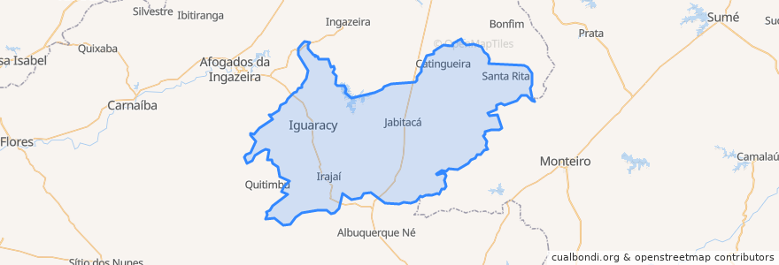 Mapa de ubicacion de Iguaracy.