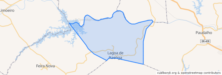 Mapa de ubicacion de Lagoa de Itaenga.