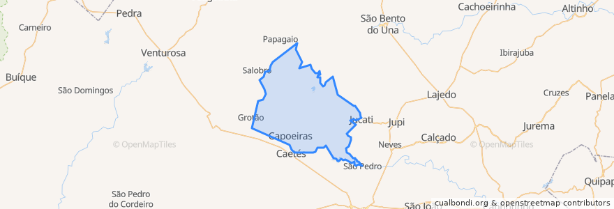 Mapa de ubicacion de Capoeiras.