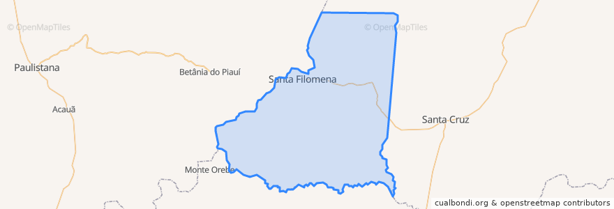 Mapa de ubicacion de Santa Filomena.