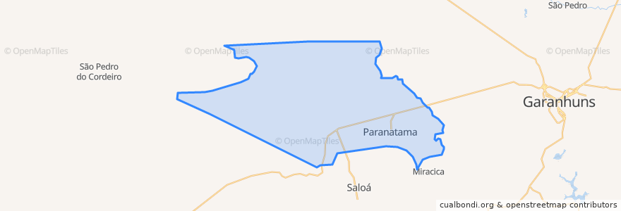 Mapa de ubicacion de Paranatama.