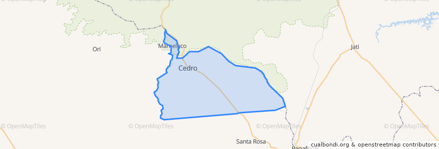 Mapa de ubicacion de Cedro.