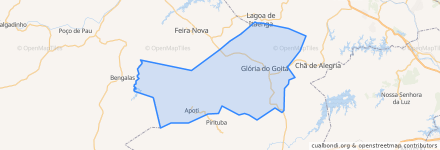 Mapa de ubicacion de Glória do Goitá.