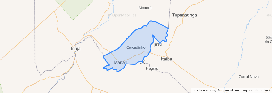 Mapa de ubicacion de Manari.