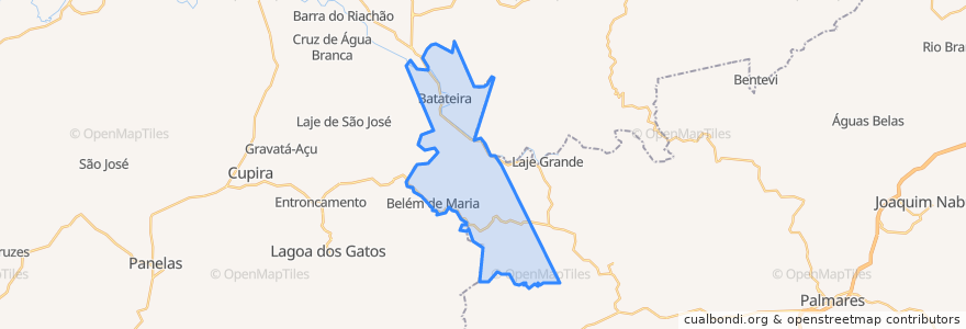 Mapa de ubicacion de Belém de Maria.