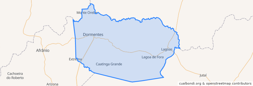 Mapa de ubicacion de Dormentes.