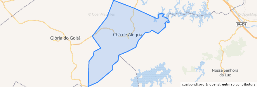 Mapa de ubicacion de Chã de Alegria.