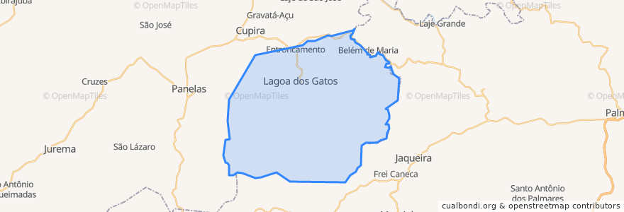 Mapa de ubicacion de Lagoa dos Gatos.