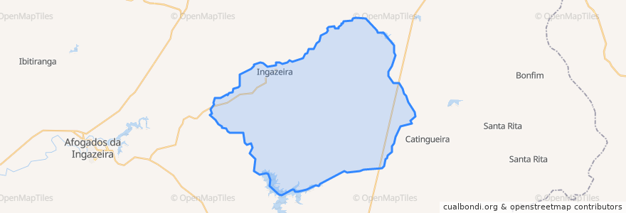 Mapa de ubicacion de Ingazeira.