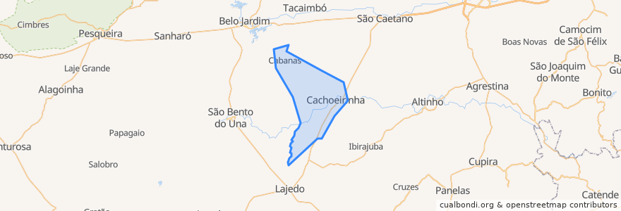 Mapa de ubicacion de Cachoeirinha.