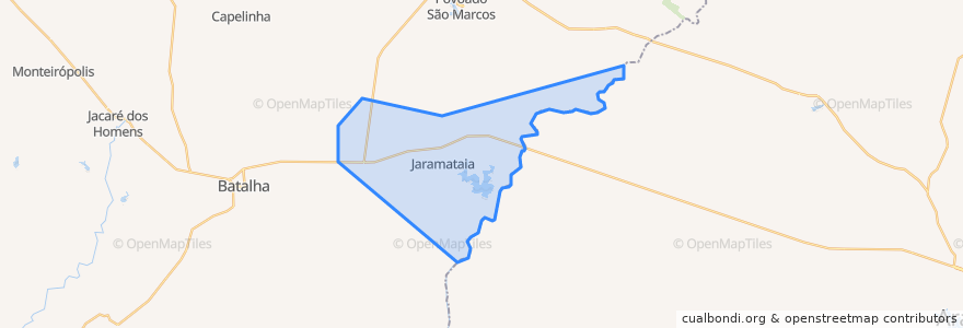 Mapa de ubicacion de Jaramataia.