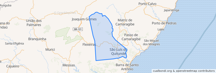 Mapa de ubicacion de São Luís do Quitunde.