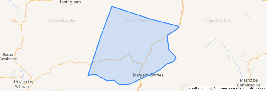 Mapa de ubicacion de Joaquim Gomes.