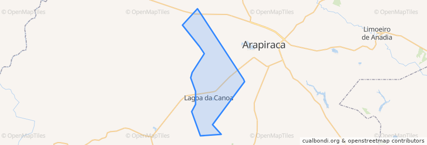 Mapa de ubicacion de Lagoa da Canoa.