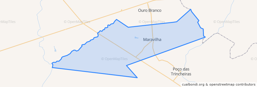 Mapa de ubicacion de Maravilha.