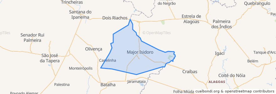 Mapa de ubicacion de Major Izidoro.