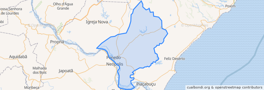 Mapa de ubicacion de Penedo.