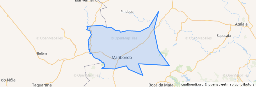 Mapa de ubicacion de Maribondo.