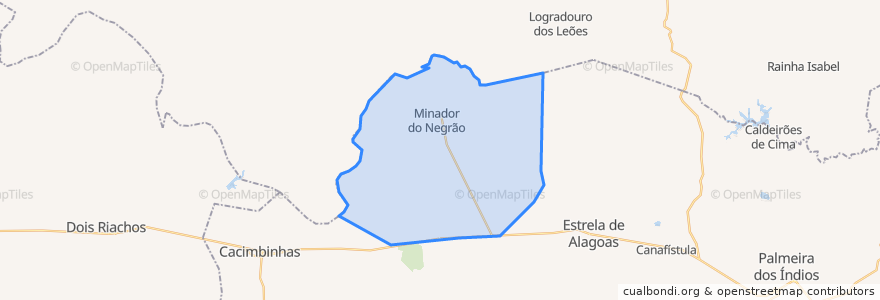 Mapa de ubicacion de Minador do Negrão.