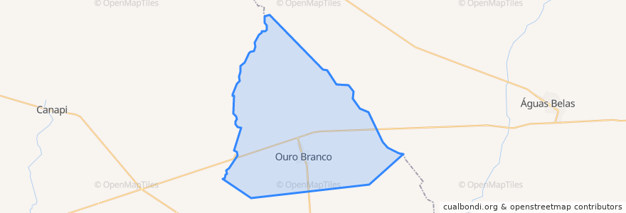 Mapa de ubicacion de Ouro Branco.