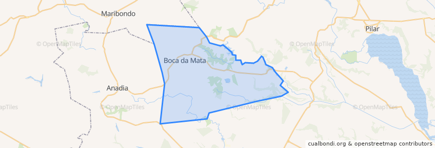 Mapa de ubicacion de Boca da Mata.