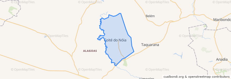 Mapa de ubicacion de Coité do Nóia.