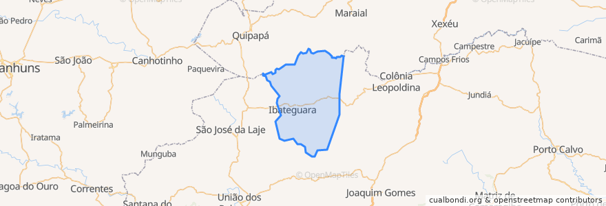 Mapa de ubicacion de Ibateguara.