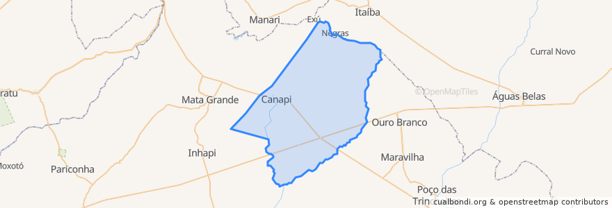 Mapa de ubicacion de Canapi.