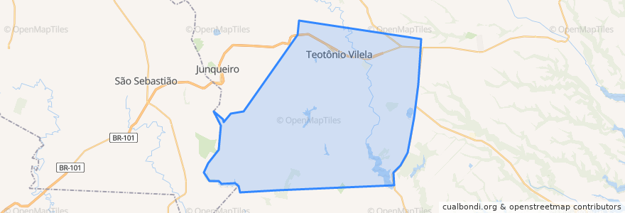 Mapa de ubicacion de Teotônio Vilela.