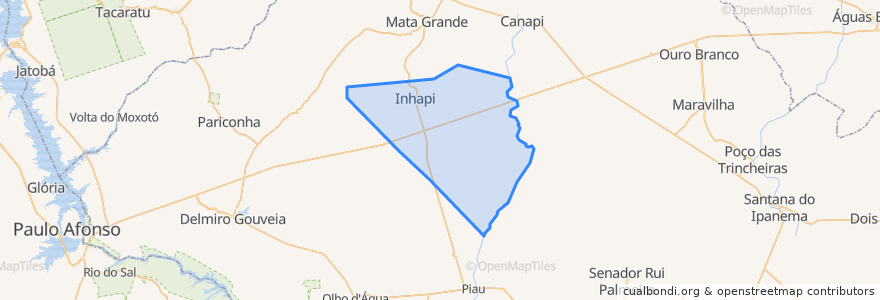 Mapa de ubicacion de Inhapi.