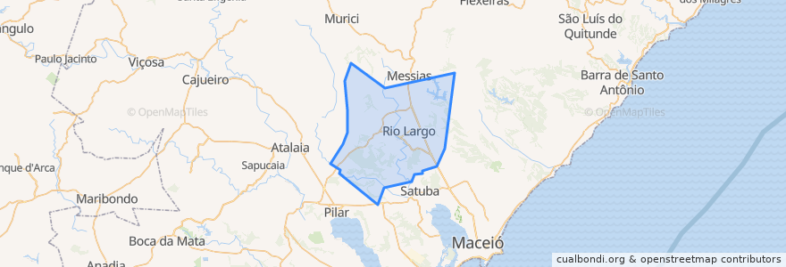 Mapa de ubicacion de Rio Largo.