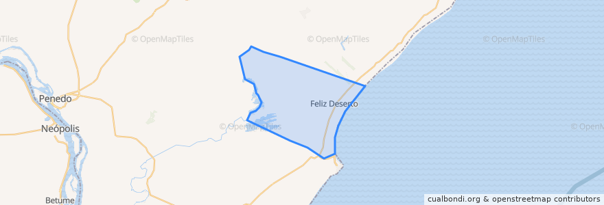 Mapa de ubicacion de Feliz Deserto.