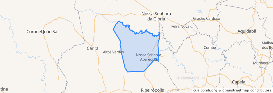 Mapa de ubicacion de Nossa Senhora Aparecida.