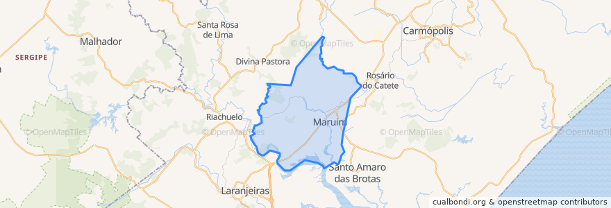 Mapa de ubicacion de Maruim.