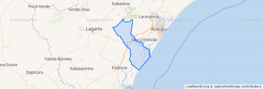 Mapa de ubicacion de Itaporanga d'Ajuda.