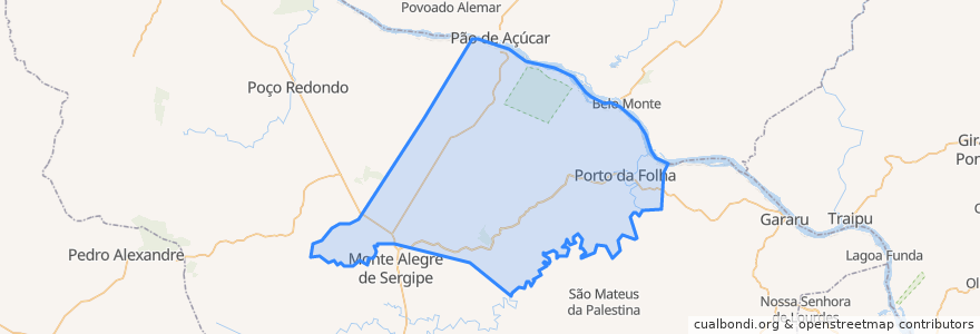 Mapa de ubicacion de Porto da Folha.