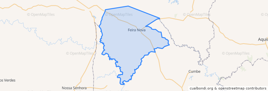 Mapa de ubicacion de Feira Nova.