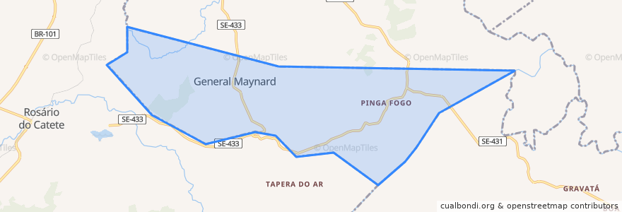 Mapa de ubicacion de General Maynard.