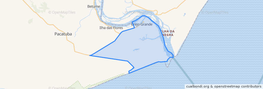 Mapa de ubicacion de Brejo Grande.