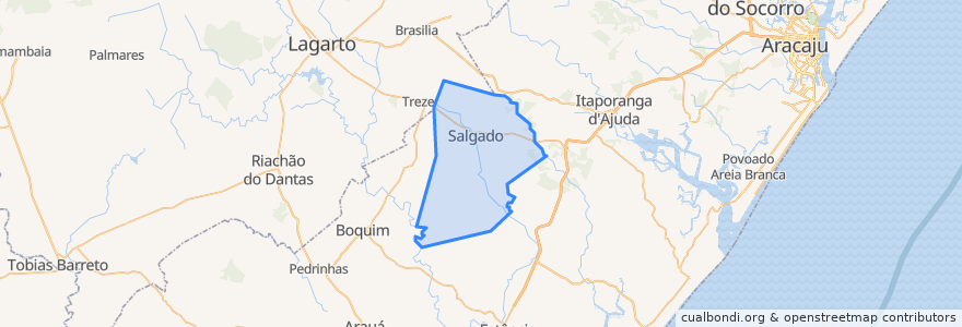 Mapa de ubicacion de Salgado.